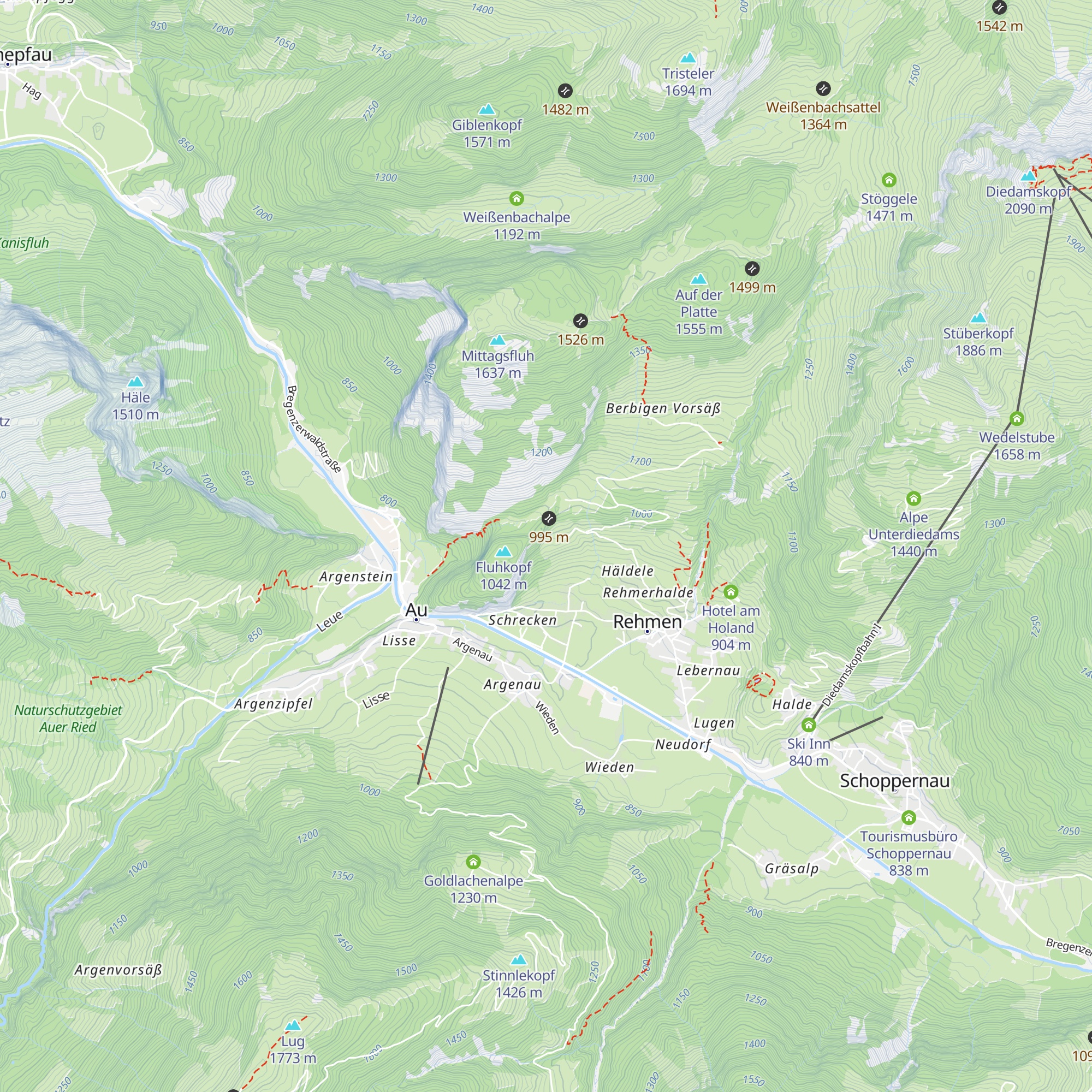 Ferienhütte Kohlerhalde map