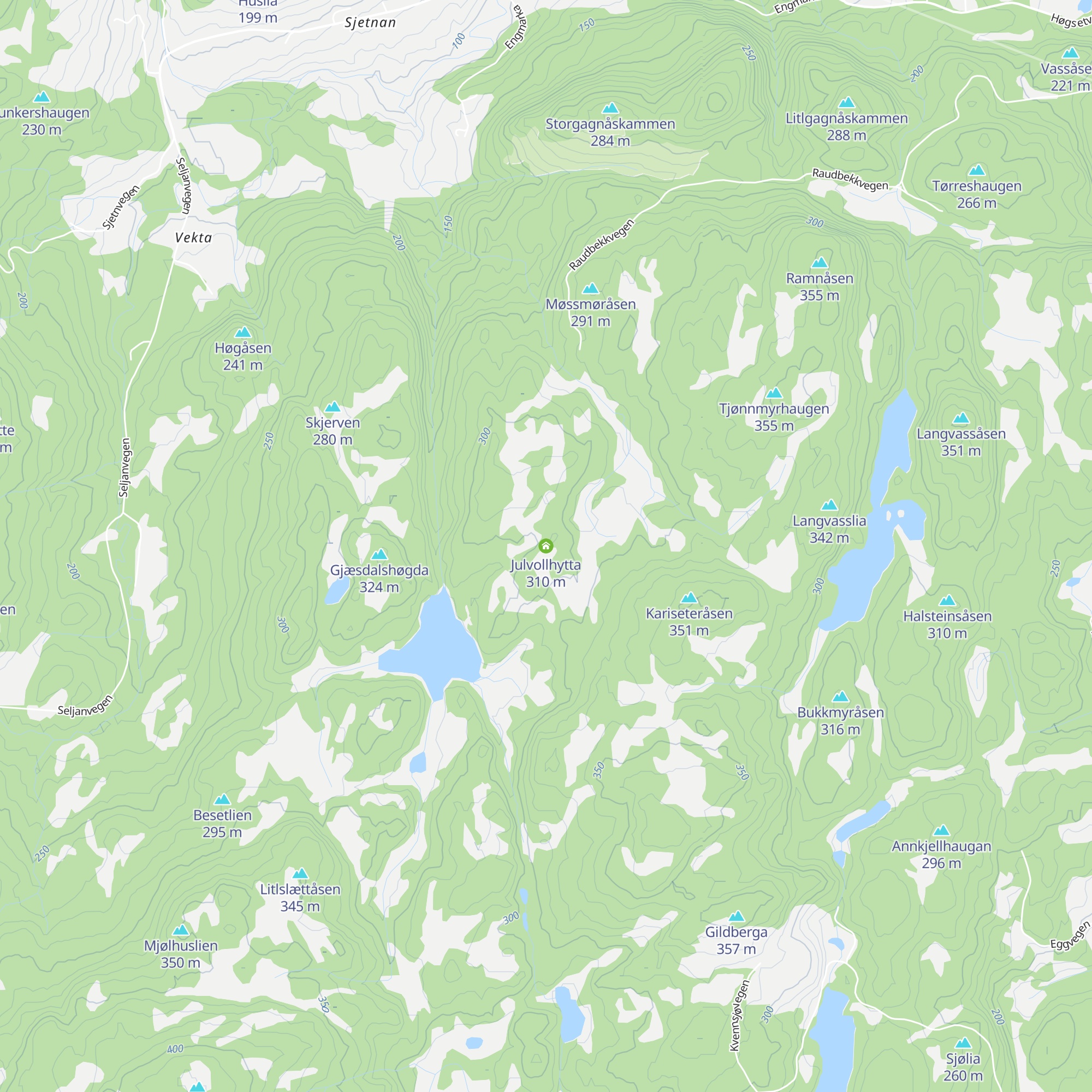 Julvollhytta map