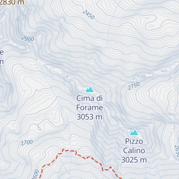 Map of Cima di Forame