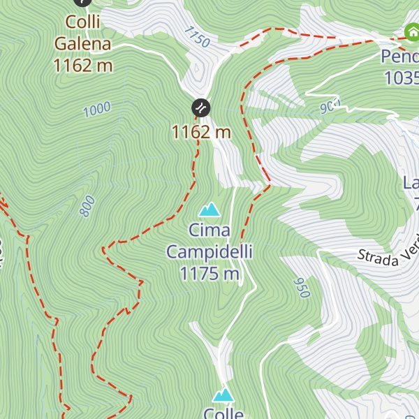 Map of Cima Campidelli
