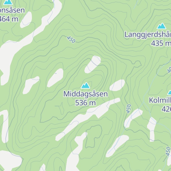 Map of Middagsåsen