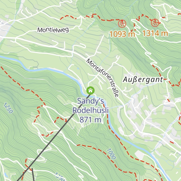Map of Sändy's Rodelhüsli