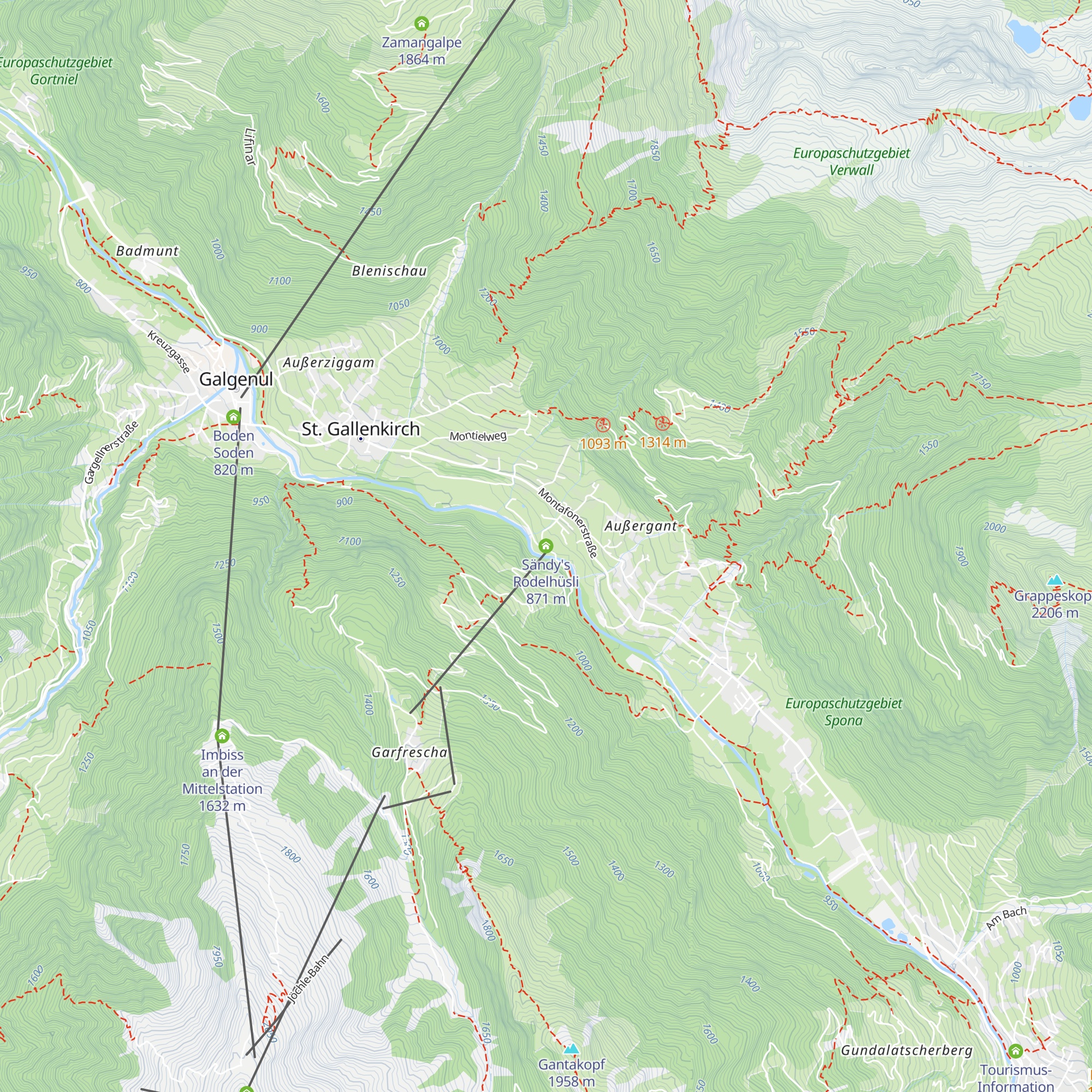 Sändy's Rodelhüsli map