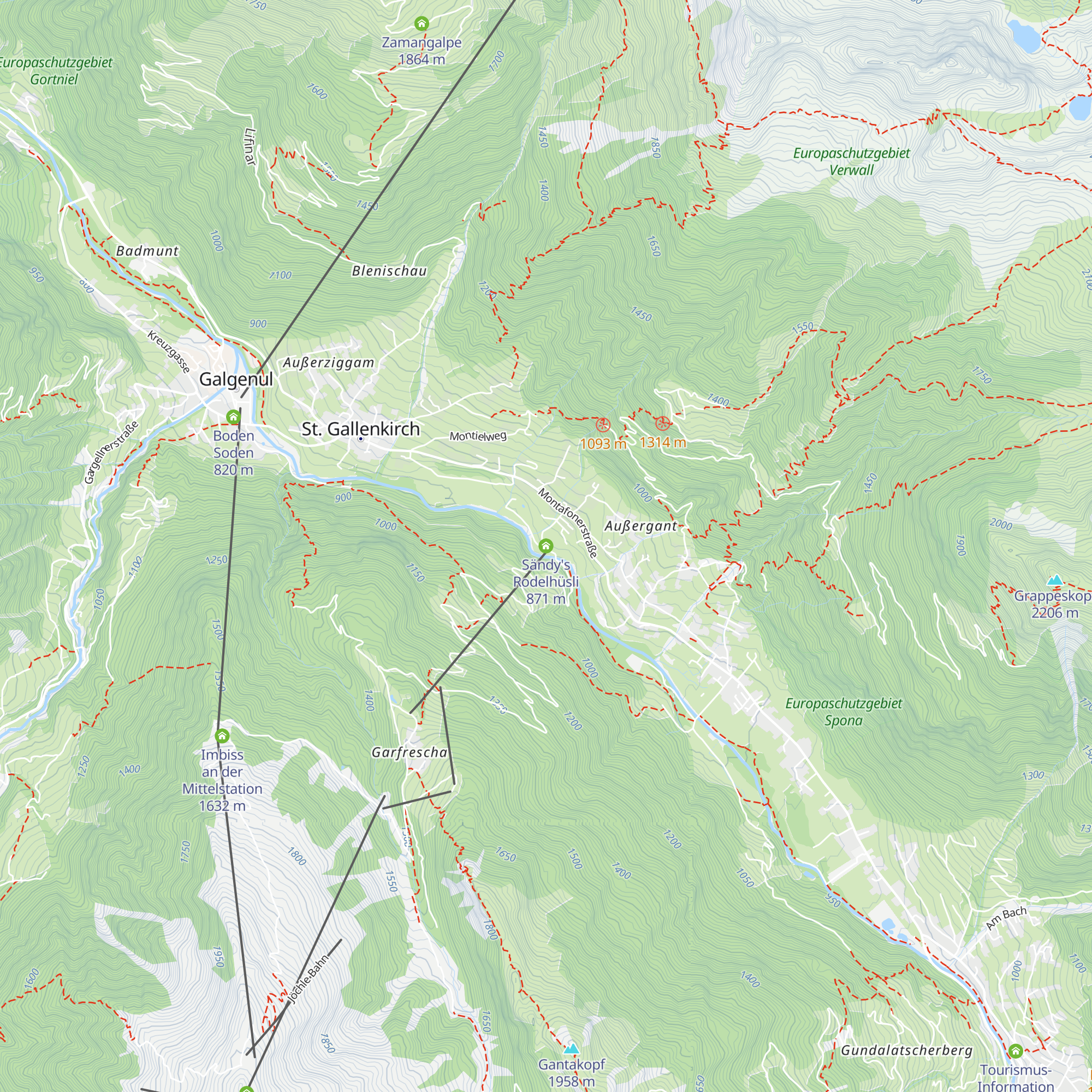 Sändy's Rodelhüsli map