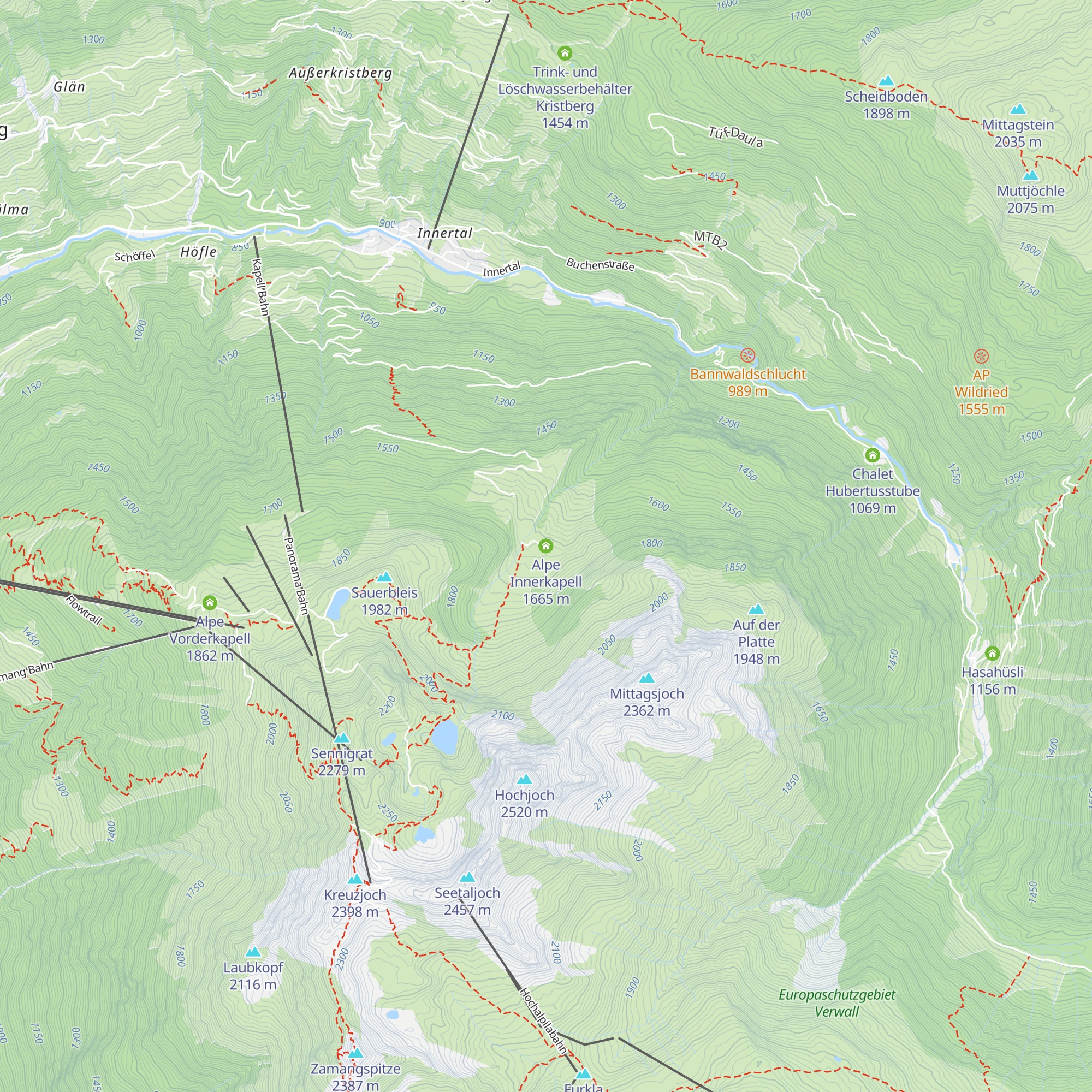 Alpe Innerkapell map
