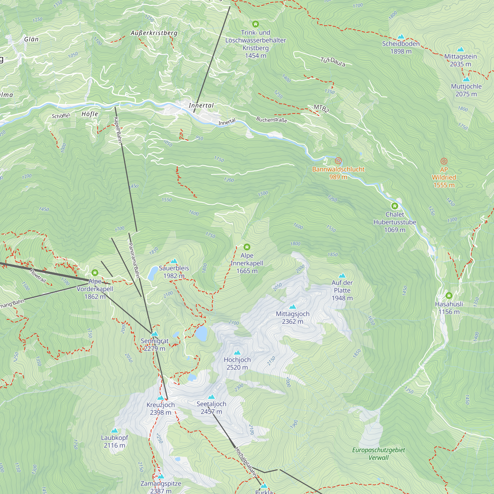 Alpe Innerkapell map