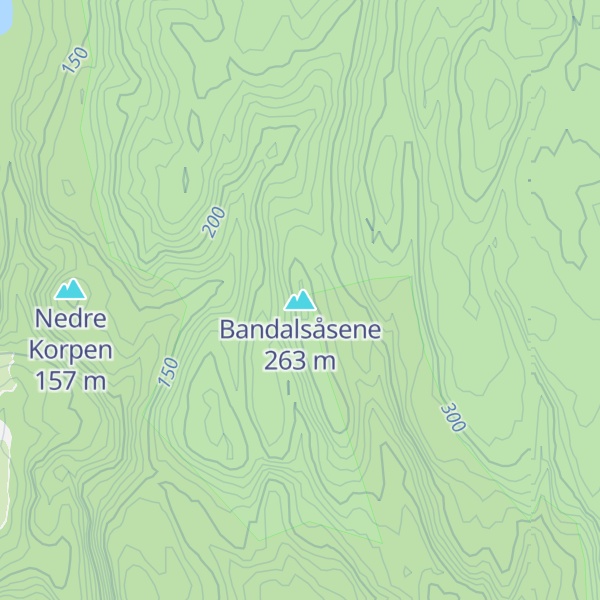 Map of Bandalsåsene