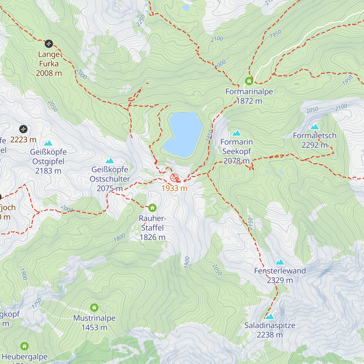 Freiburger Hütte map