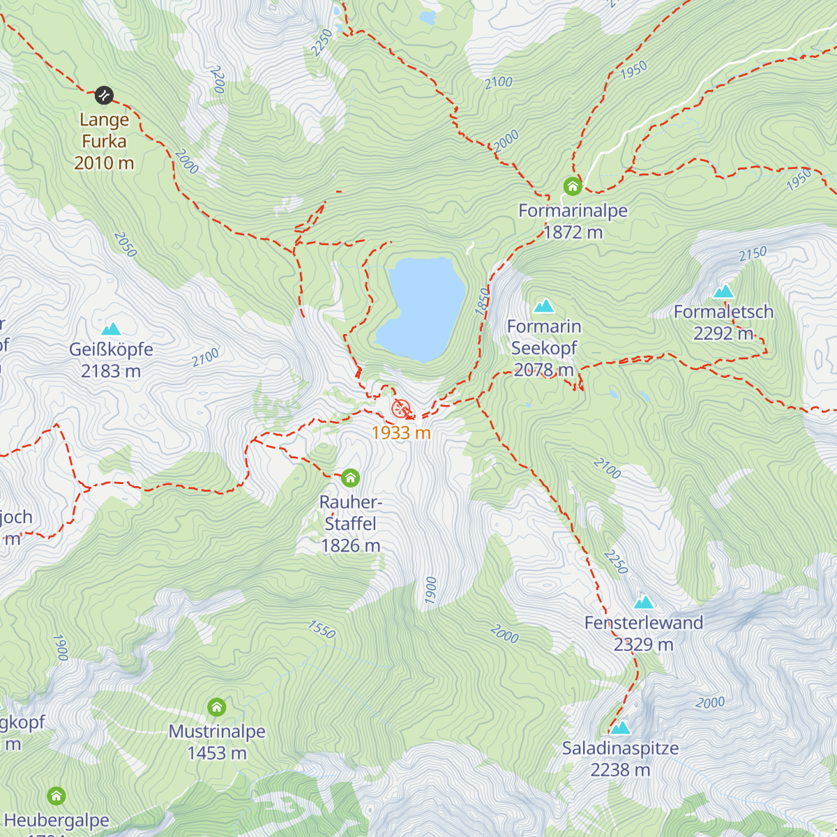 Freiburger Hütte map
