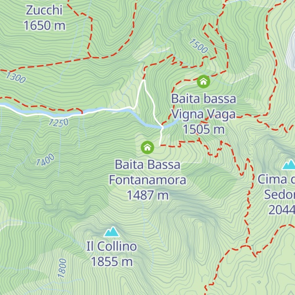 Map of Baita Bassa Fontanamora
