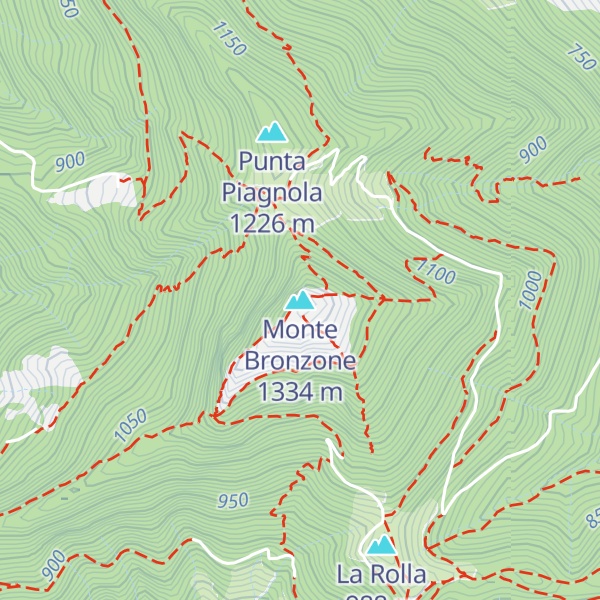 Map of Monte Bronzone