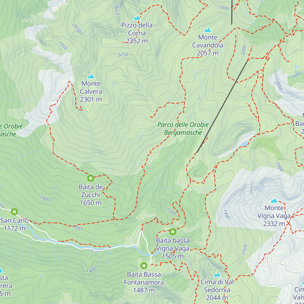 Baita Bassa Vigna Soliva map