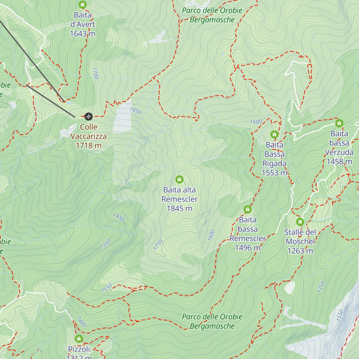 Baita alta Remescler map