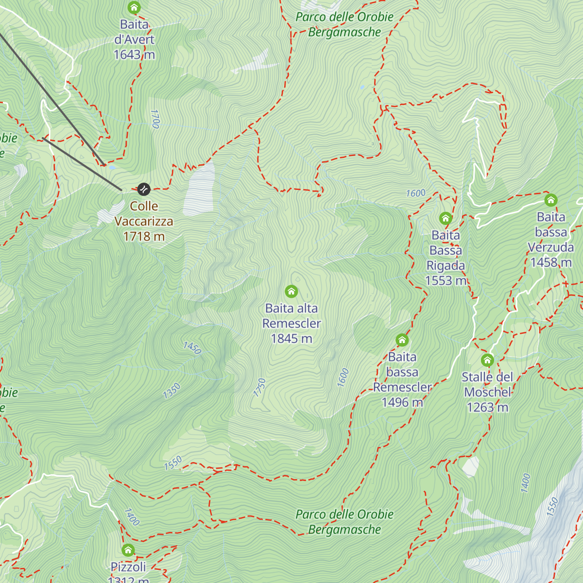 Baita alta Remescler map