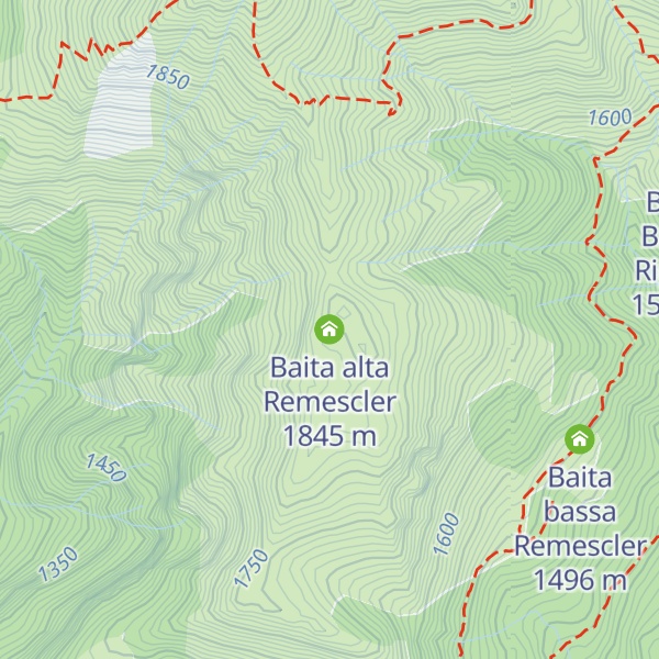 Map of Baita alta Remescler