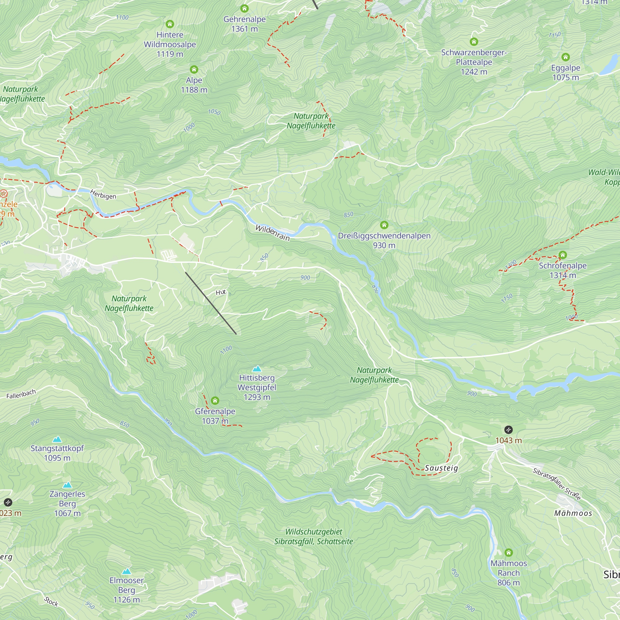 Alpe Hittisberg map