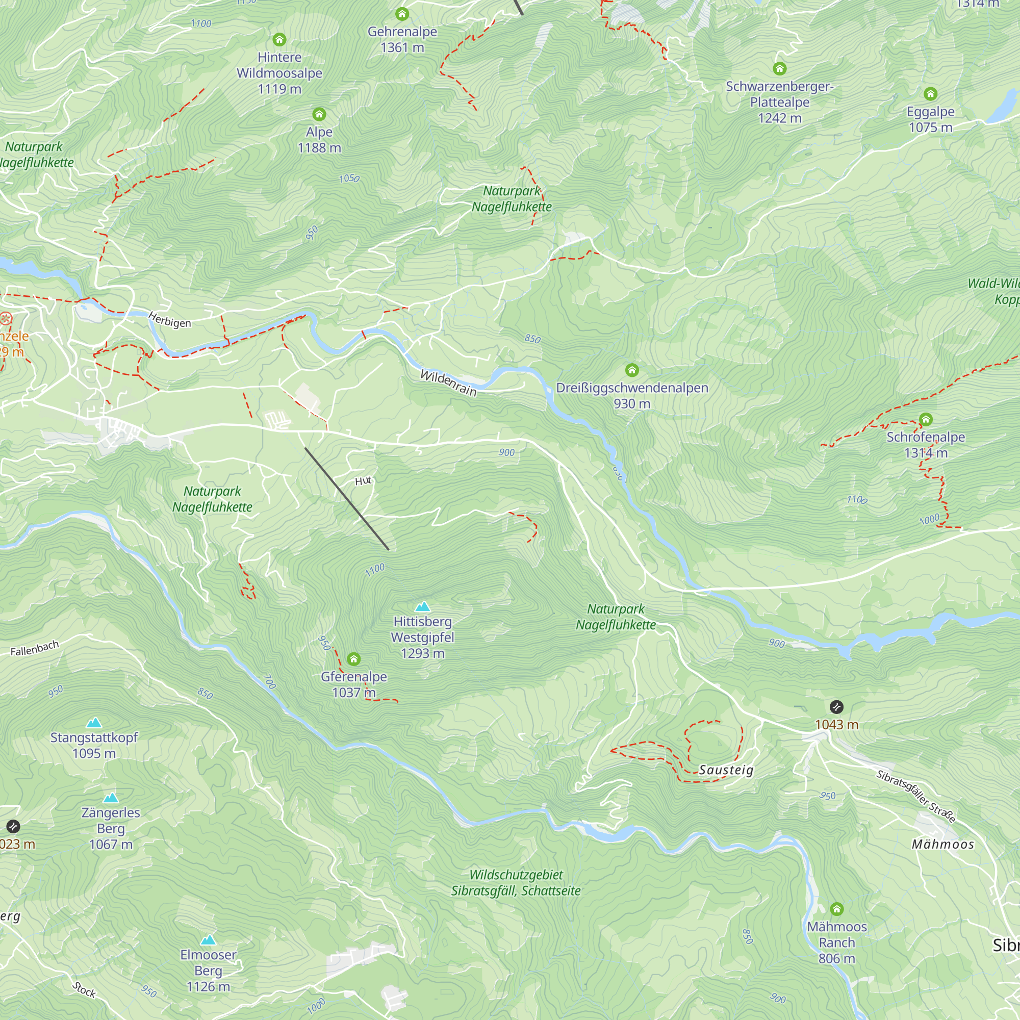 Alpe Hittisberg map