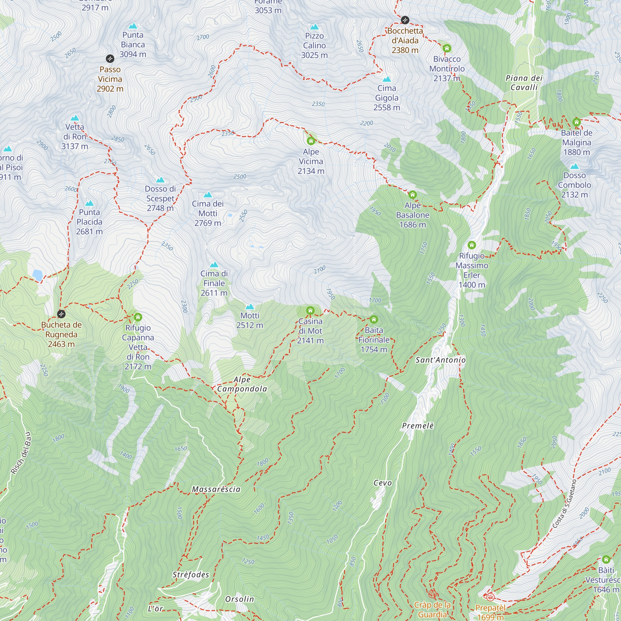 Casina di Mot map