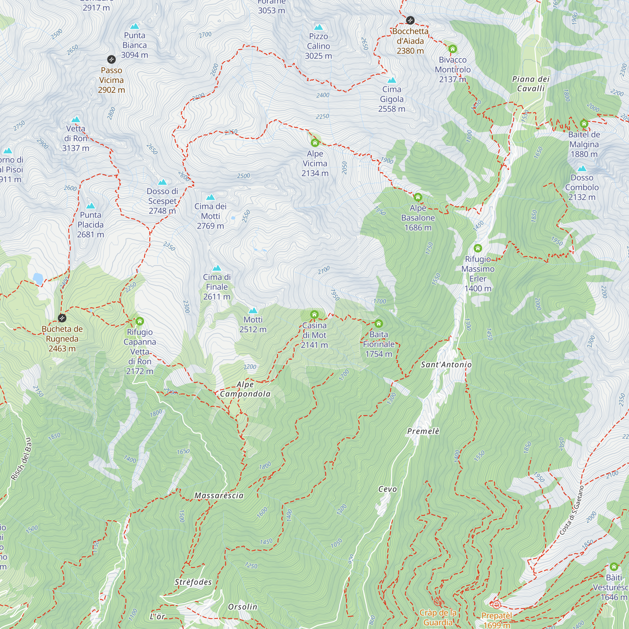 Casina di Mot map