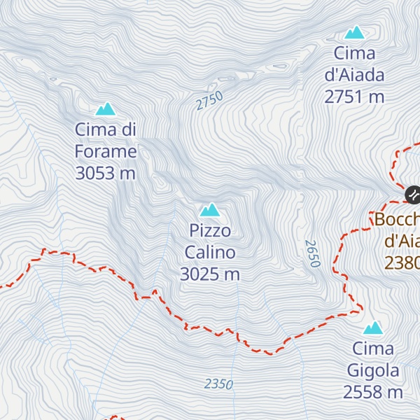 Map of Pizzo Calino