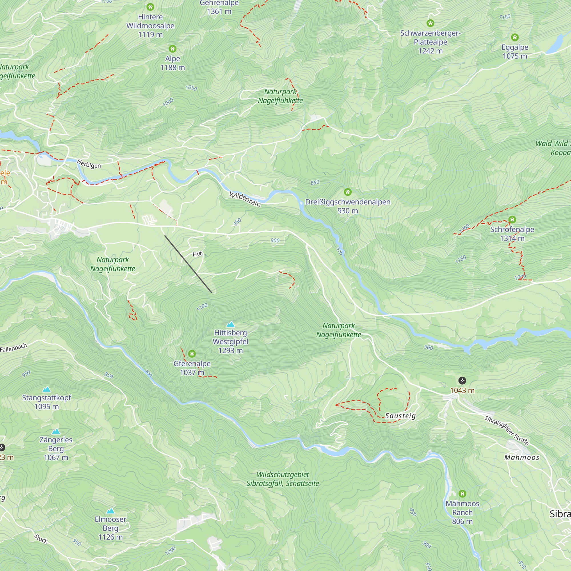 Hittisbergalpen map