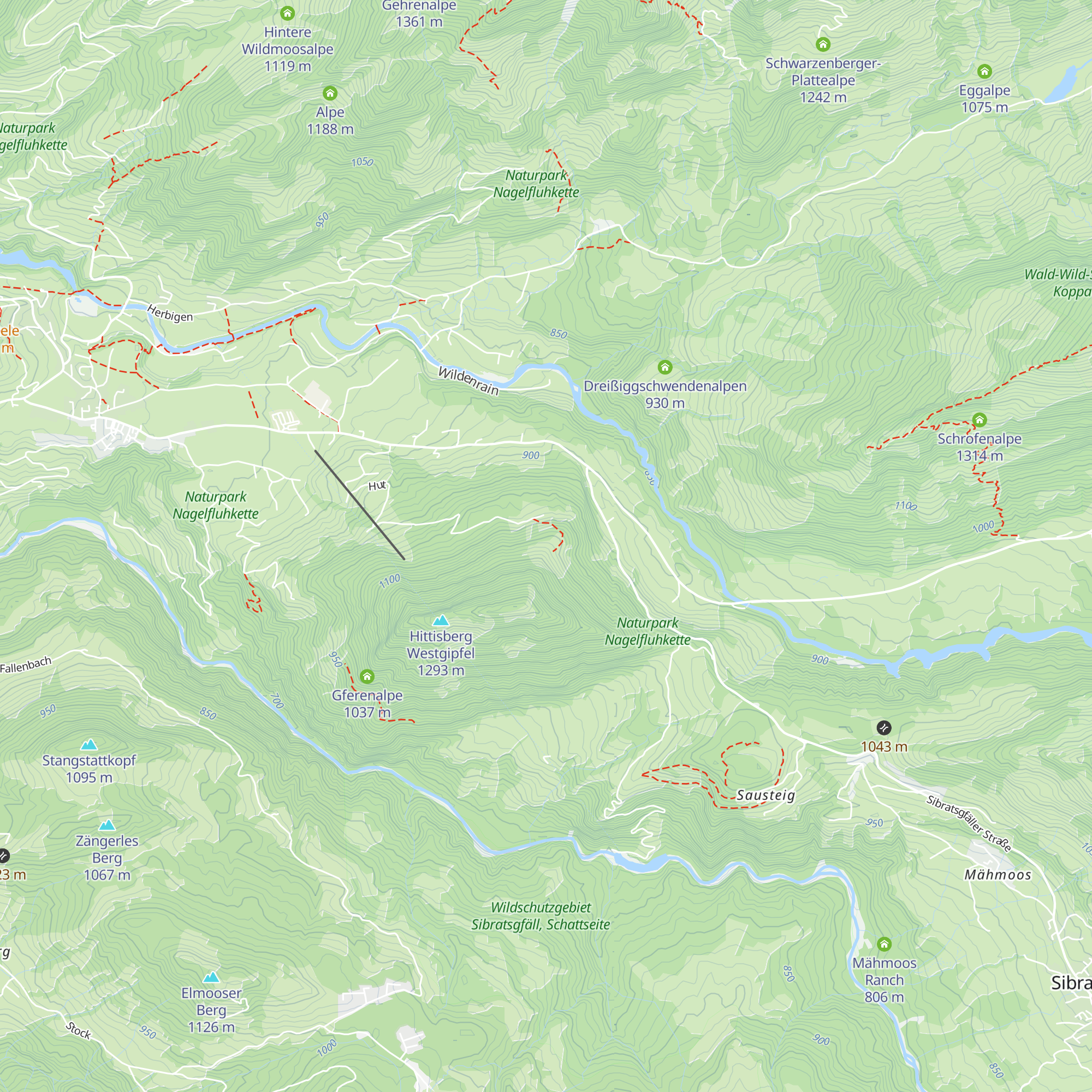 Hittisbergalpen map