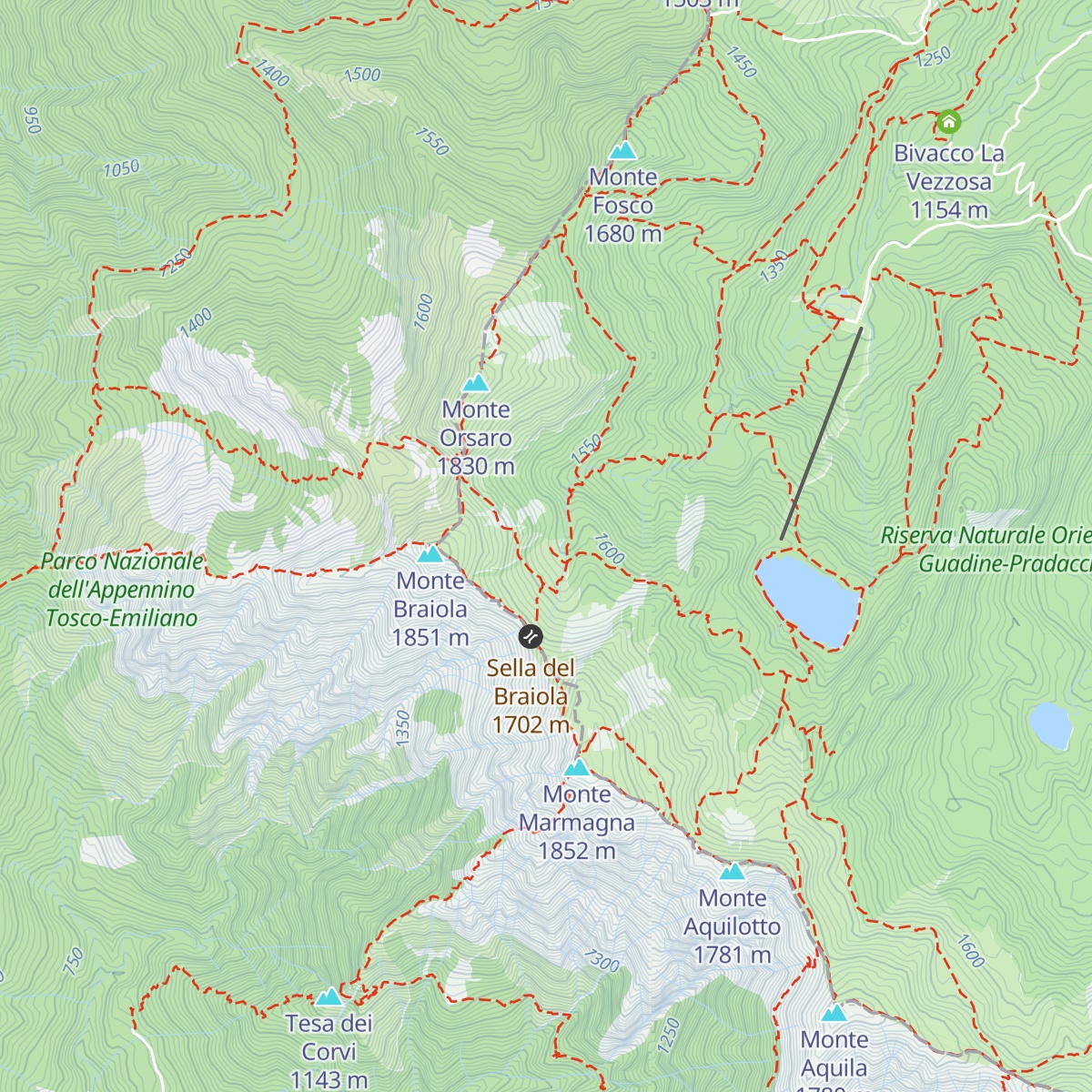 Capanna del Braiola map