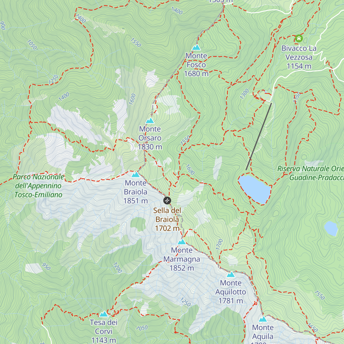 Capanna del Braiola map