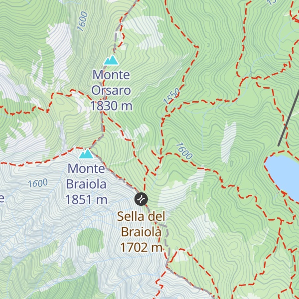 Map of Capanna del Braiola