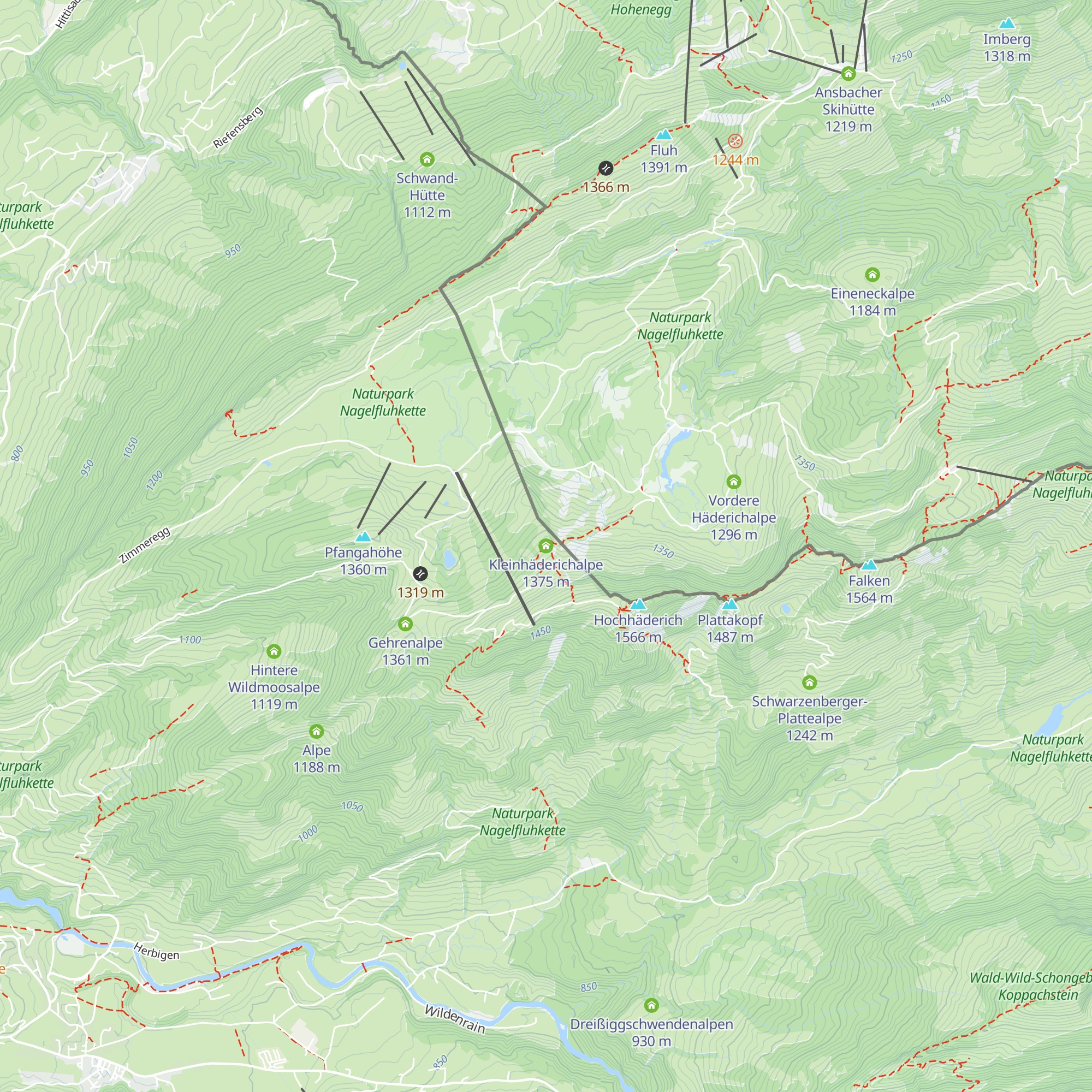 Kleinhäderichalpe map