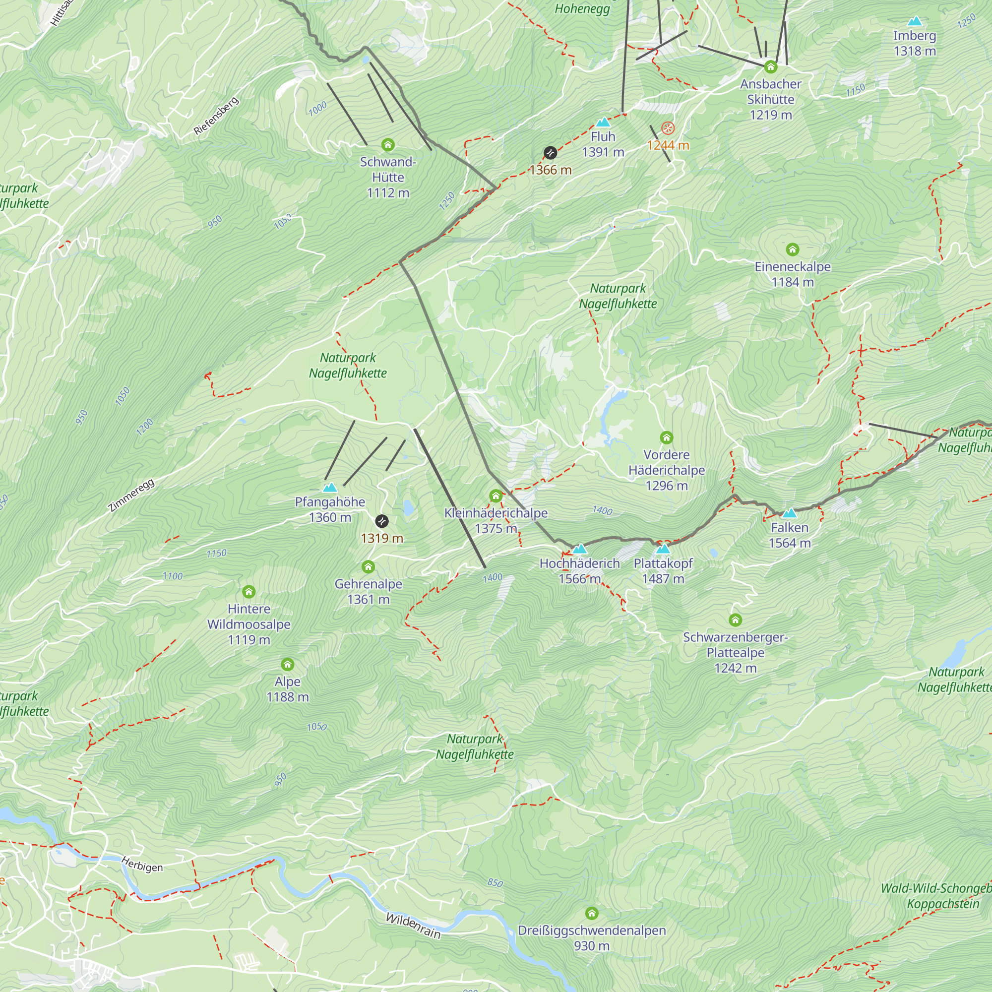 Kleinhäderichalpe map
