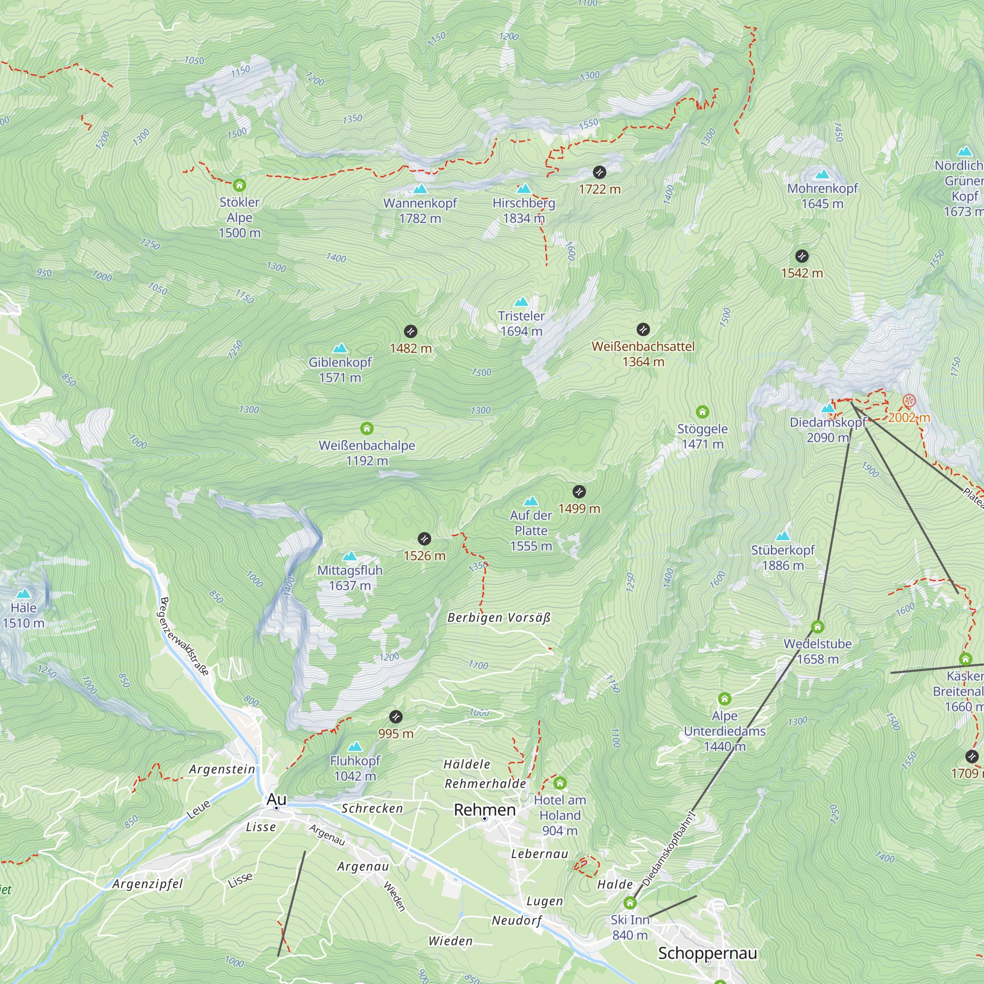 Untersattelalpe map