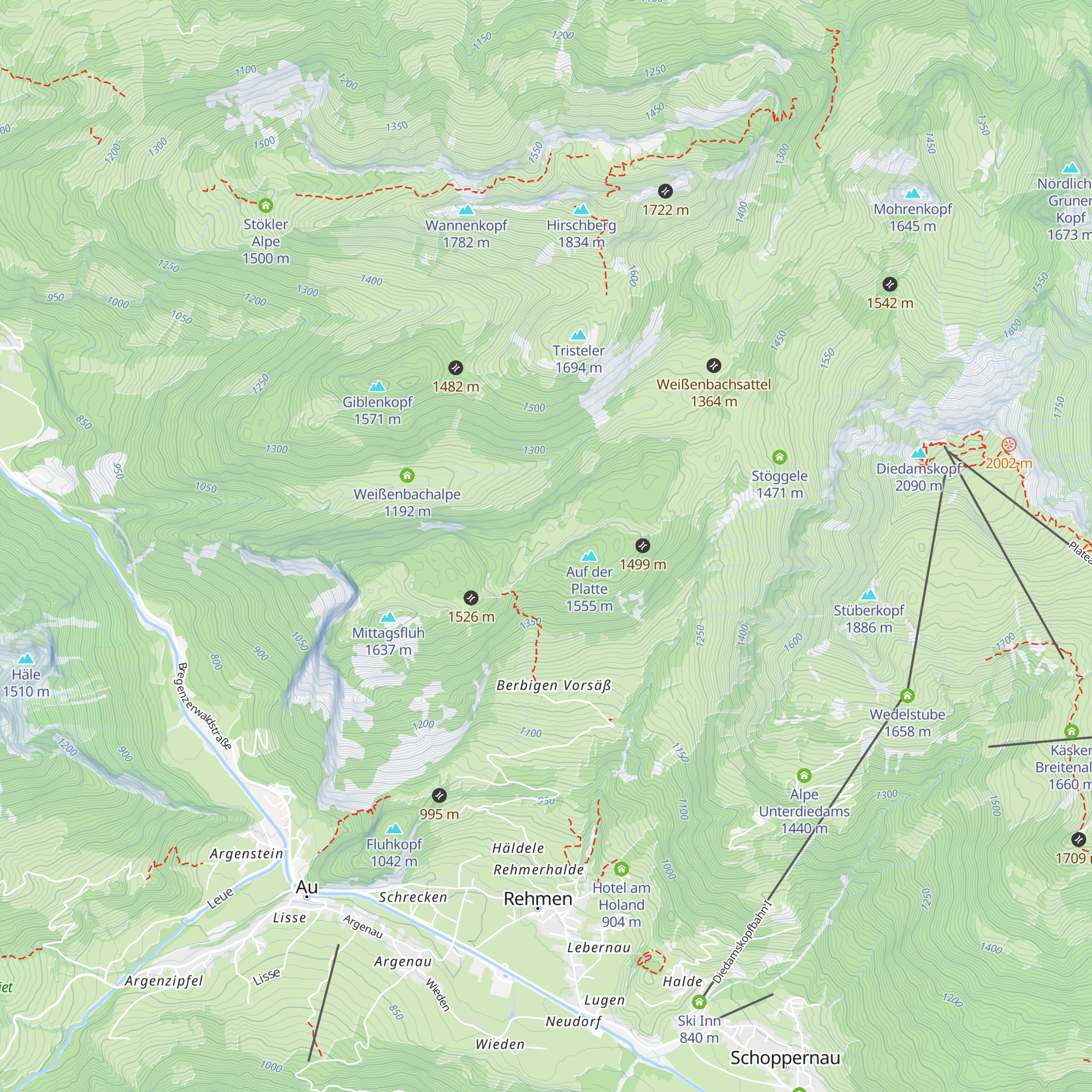 Untersattelalpe map
