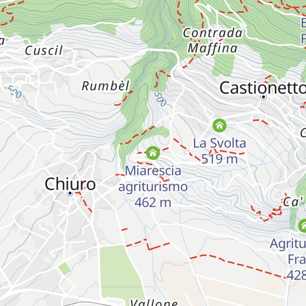 Map of Miarescia agriturismo