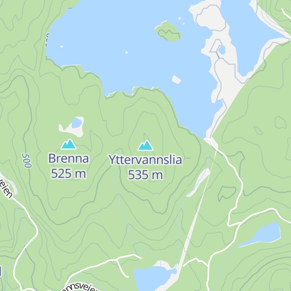 Map of Yttervannslia