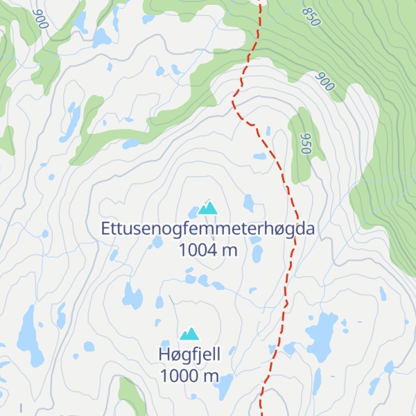 Map of Ettusenogfemmeterhøgda