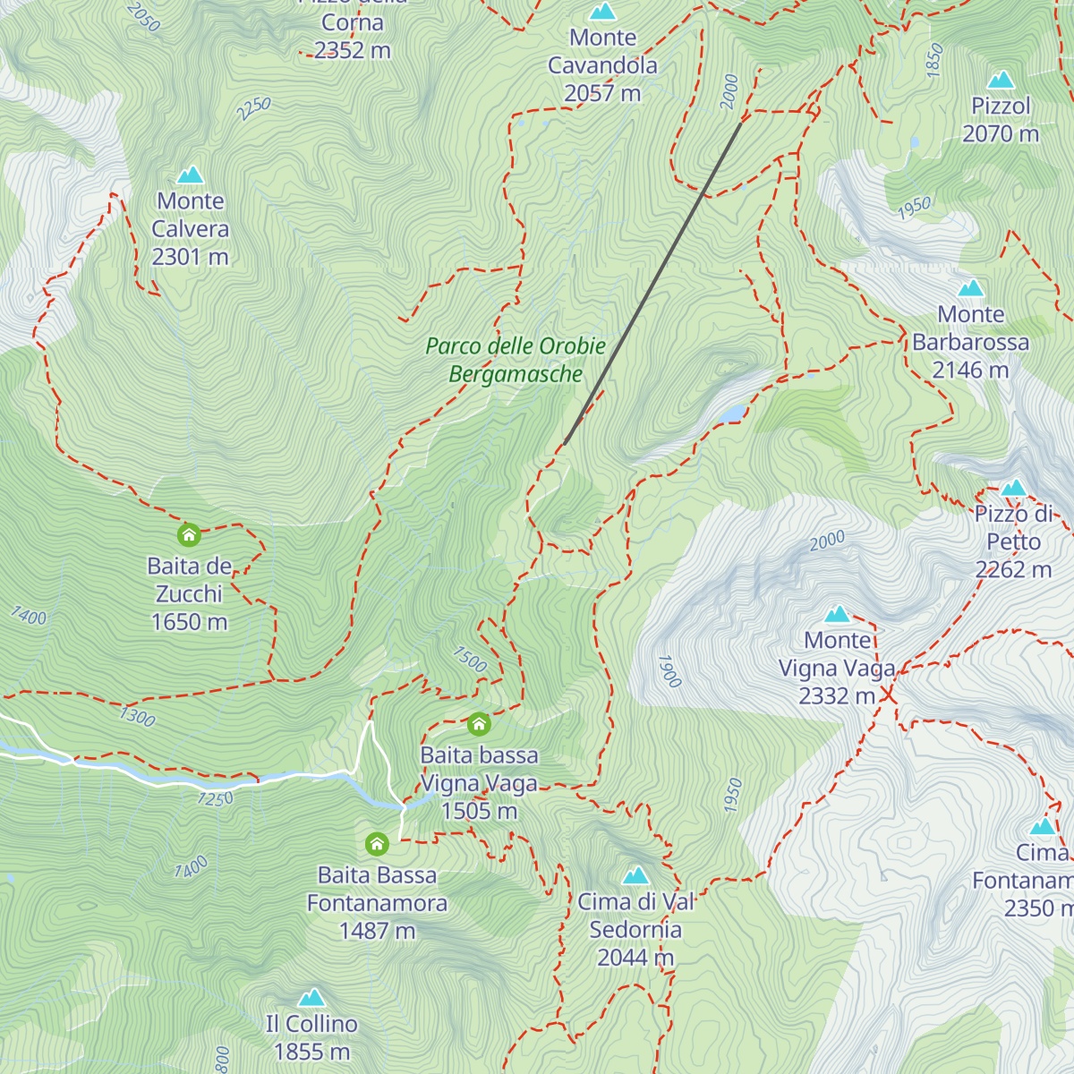 Baita di Mezzo Vigna Vaga map