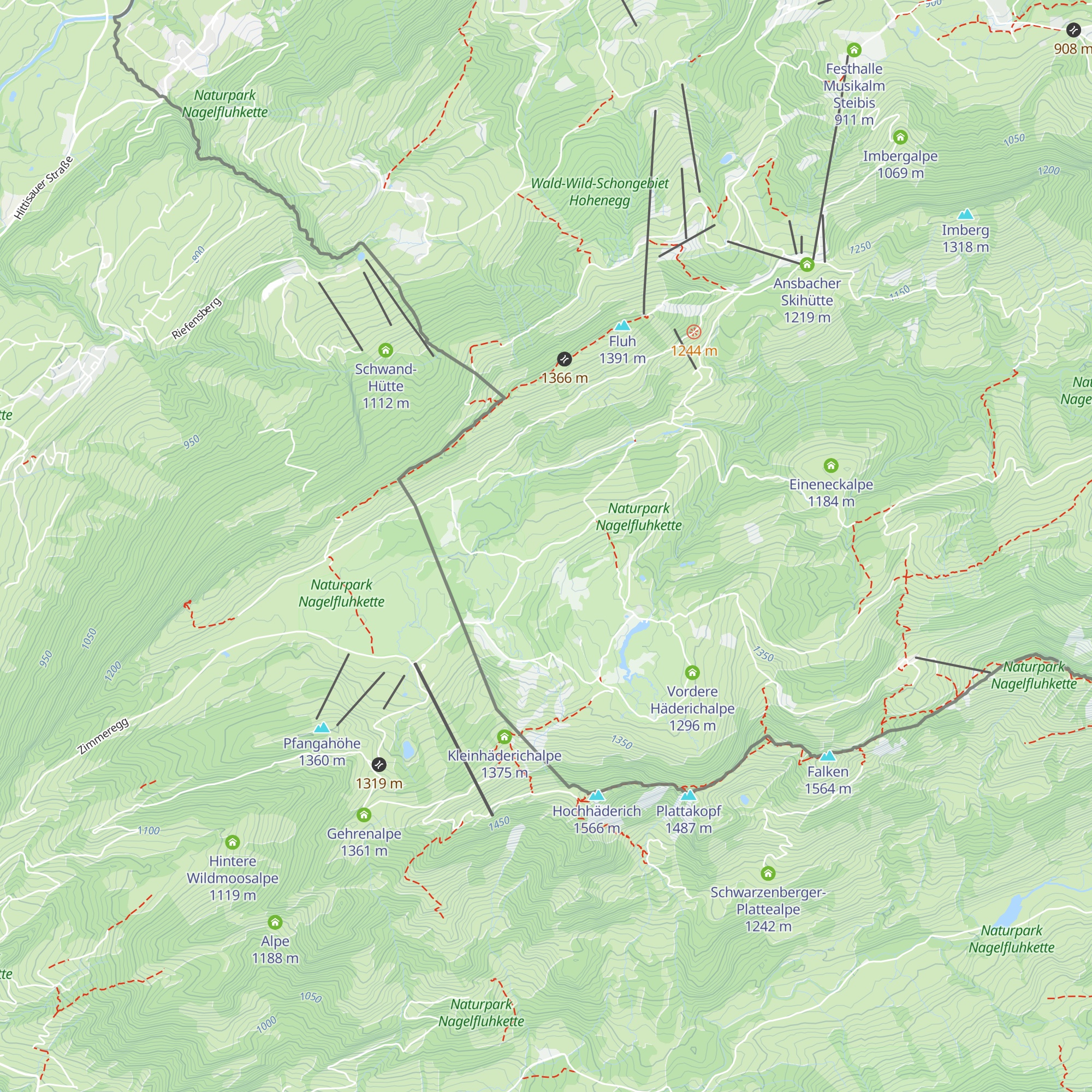 Hintere Hochwiesalpe map