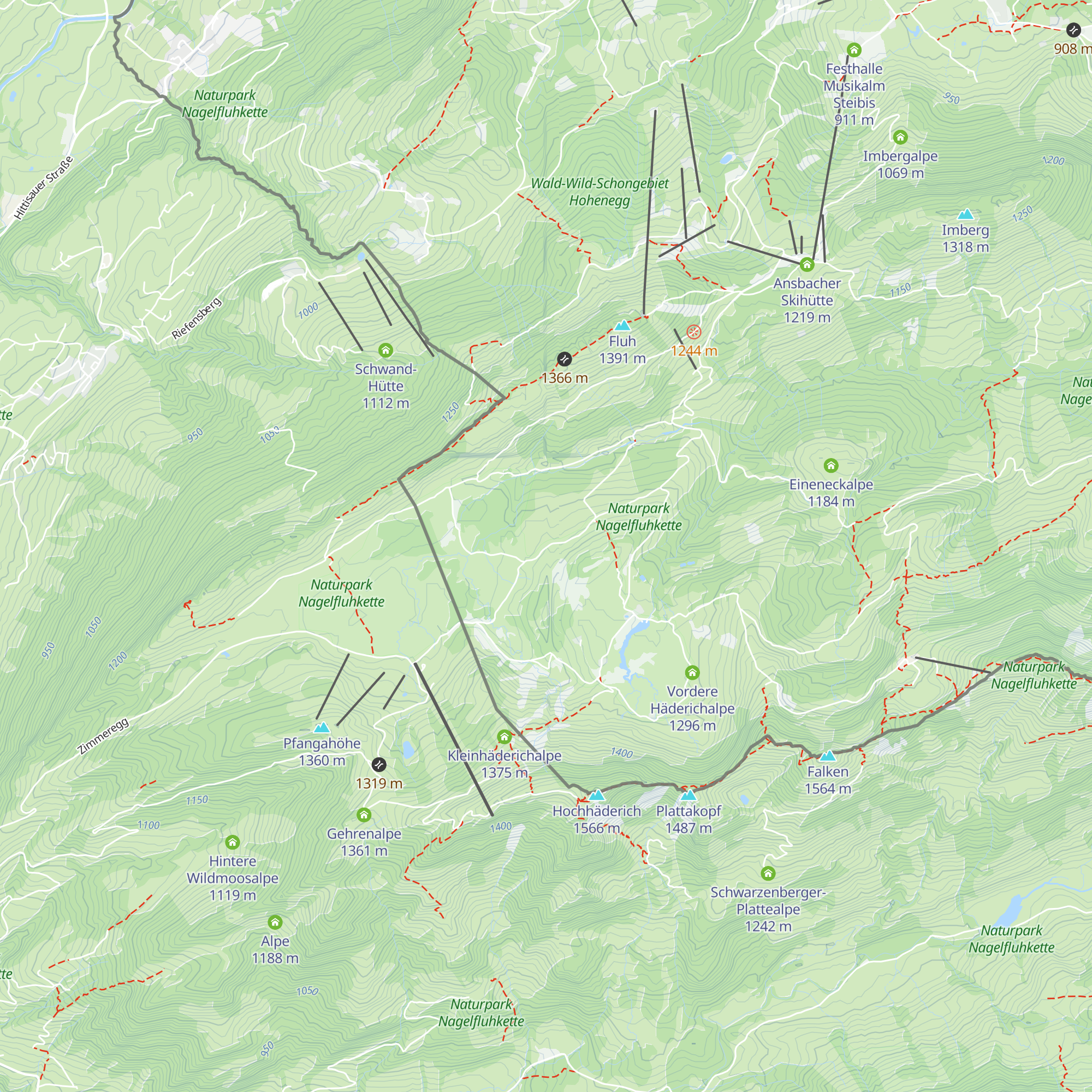 Hintere Hochwiesalpe map
