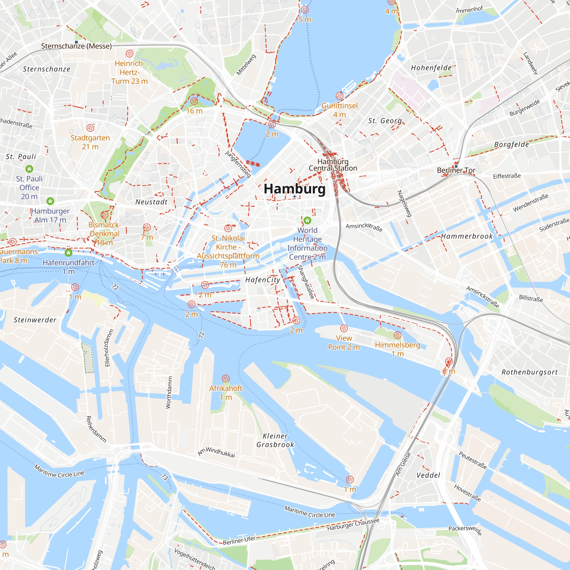 OSAKA9 Hafencity Nachhaltigkeitspavillion map