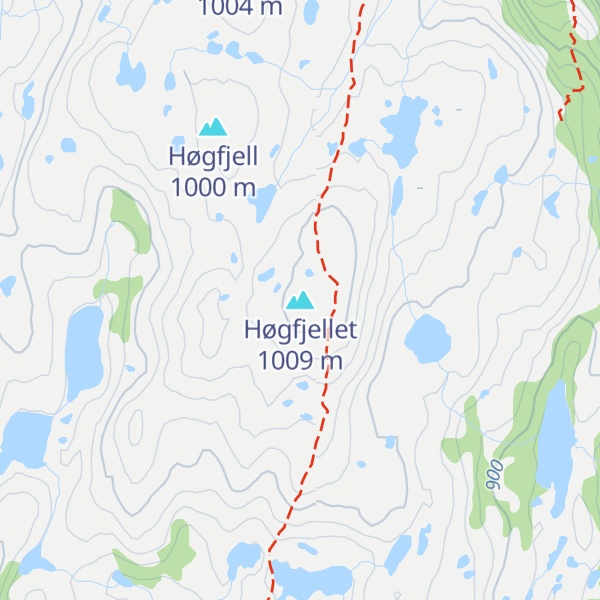 Map of Høgfjellet