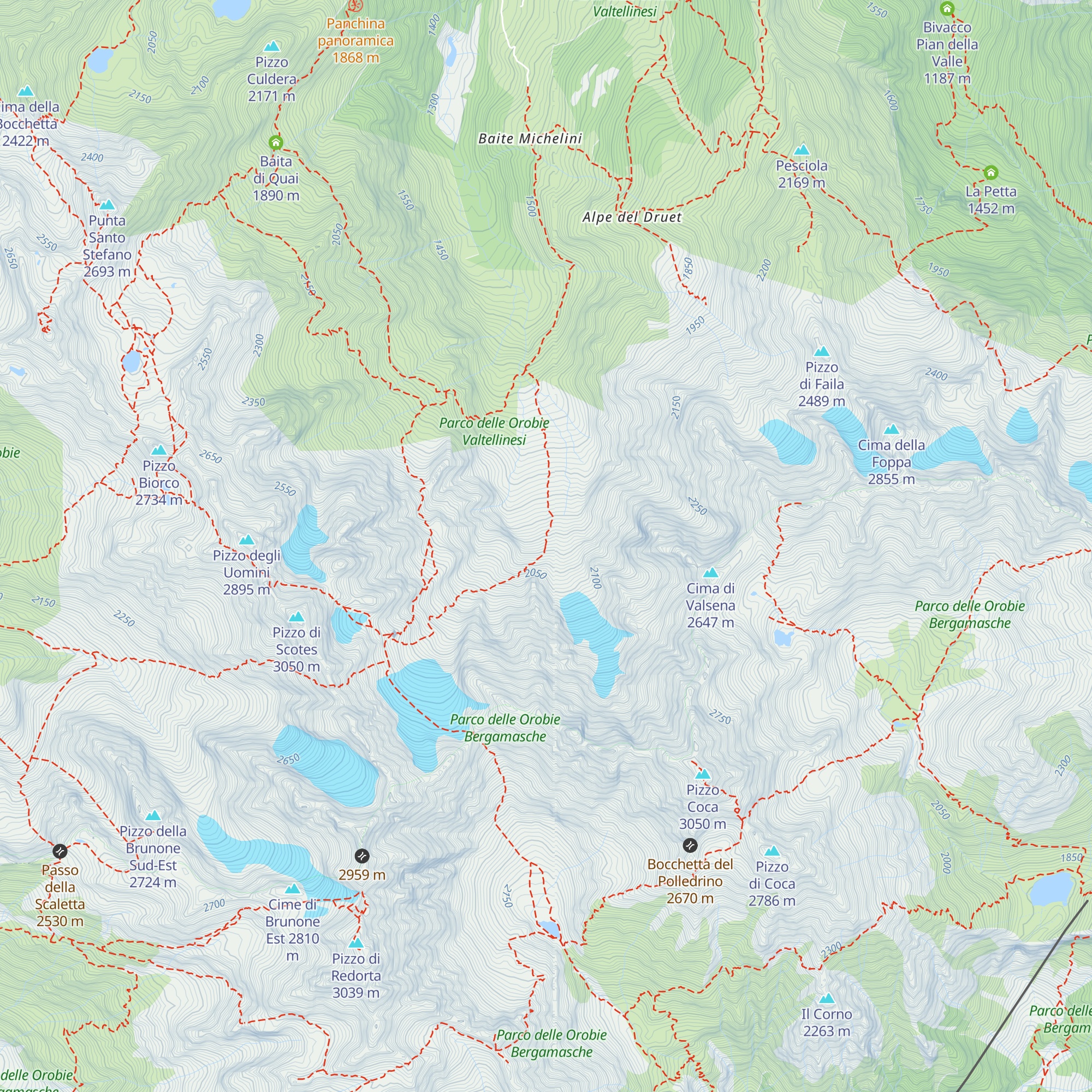 Bivacco Resnati-Tempesti map