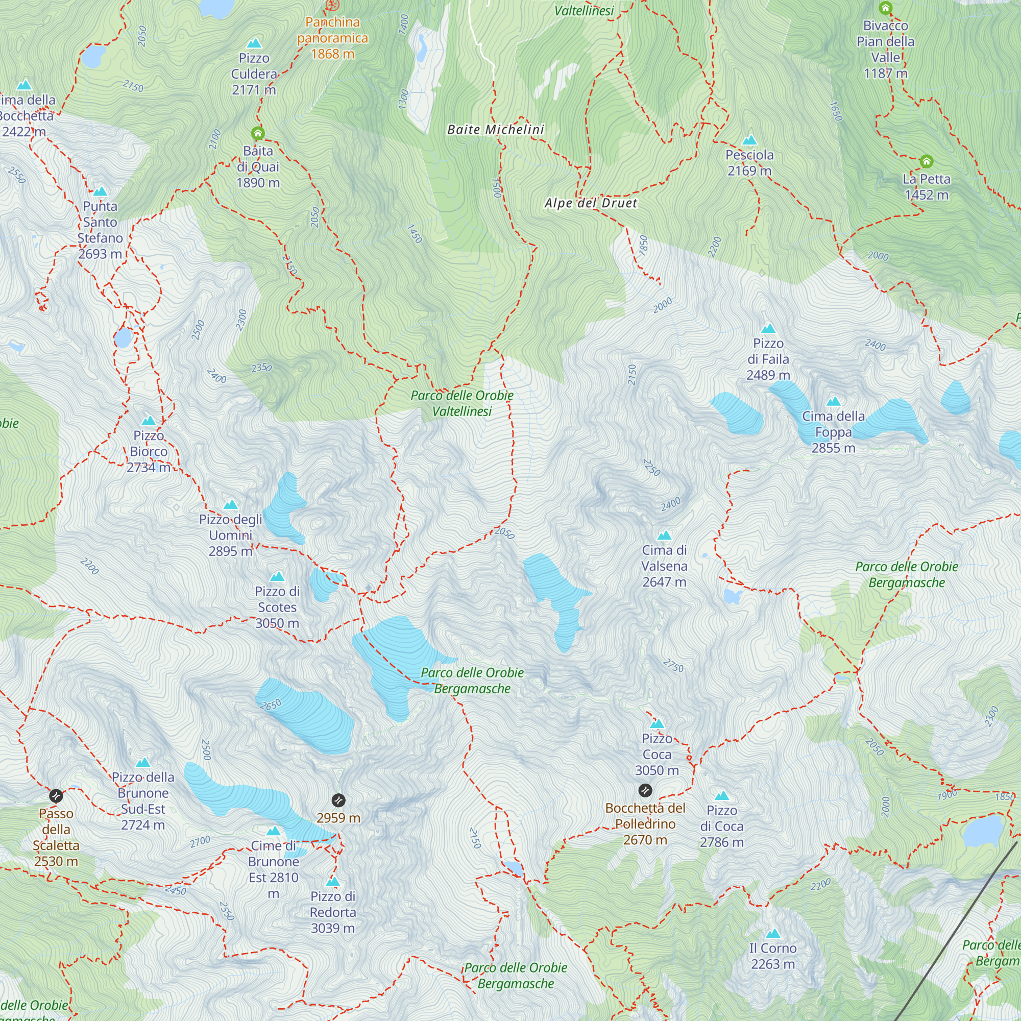 Bivacco Resnati-Tempesti map