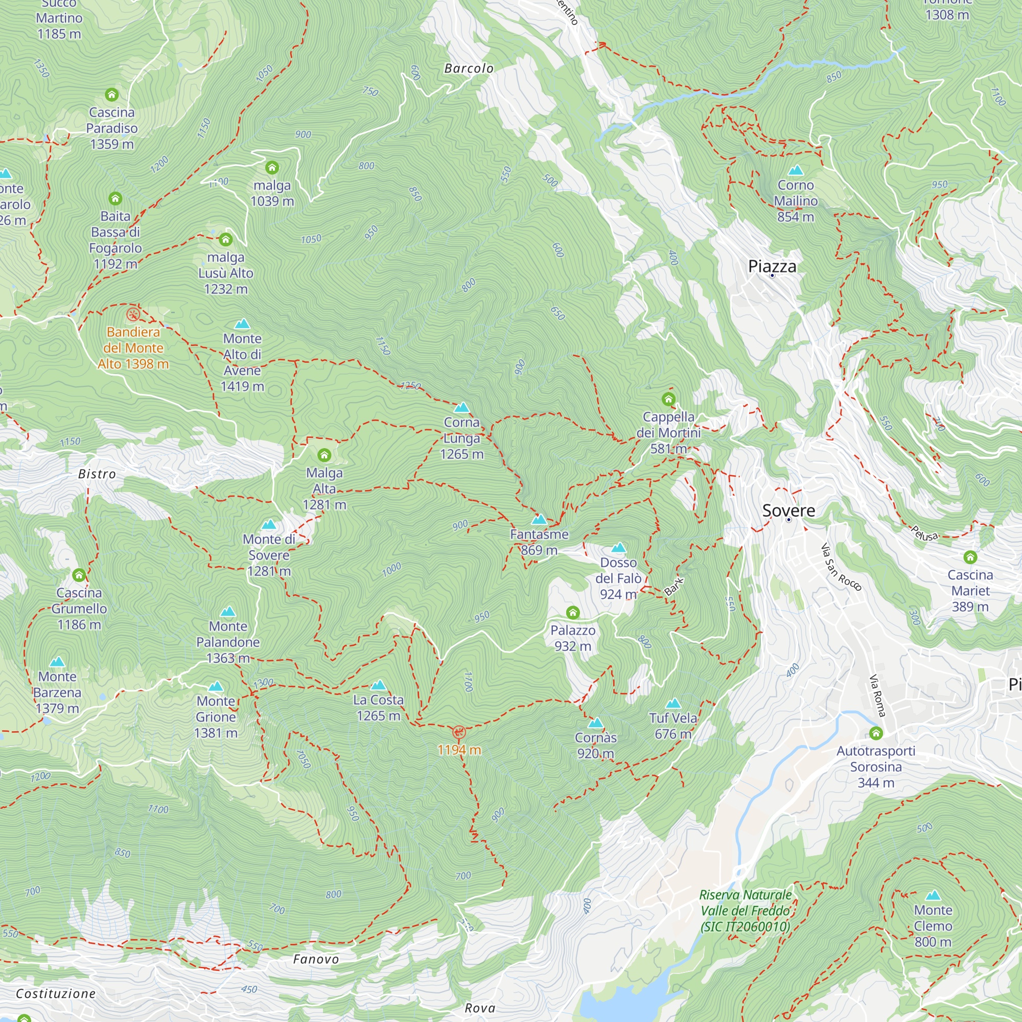 Bivacco del Murì map