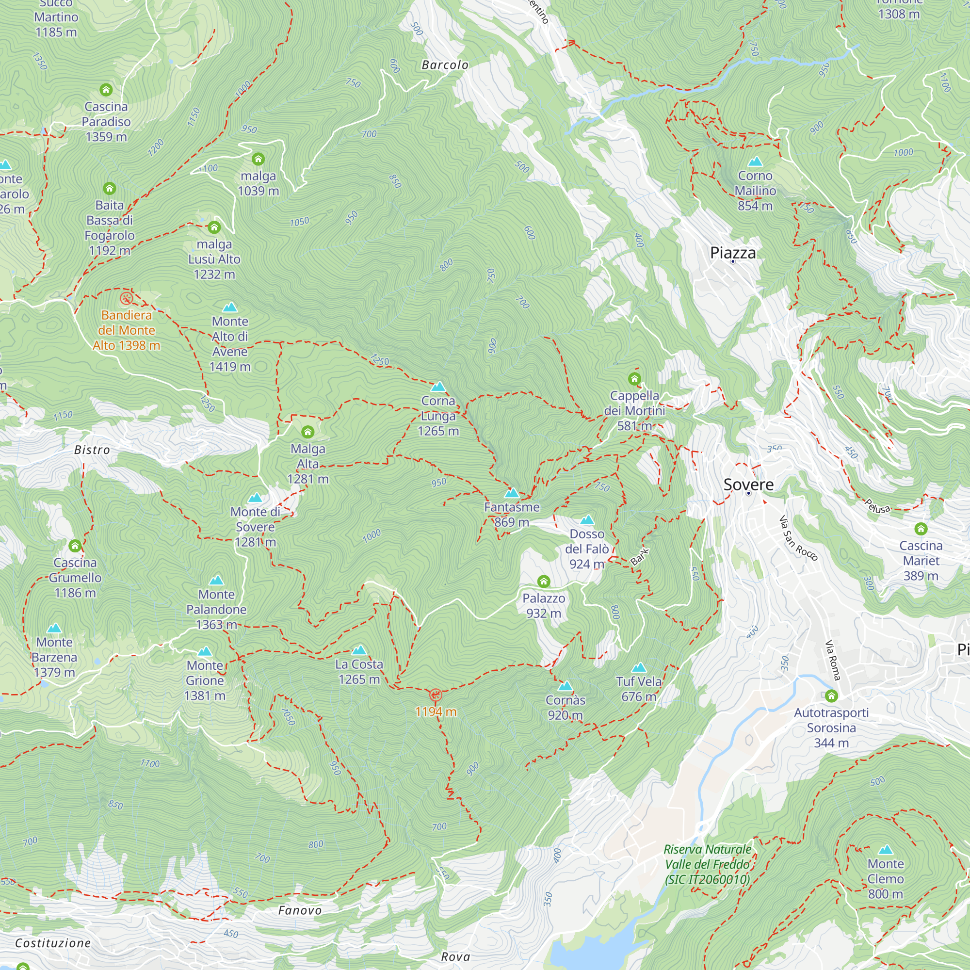 Bivacco del Murì map