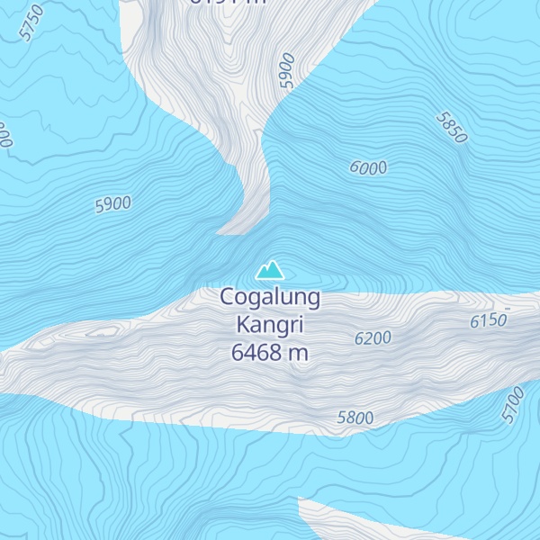 Map of Cogalung Kangri