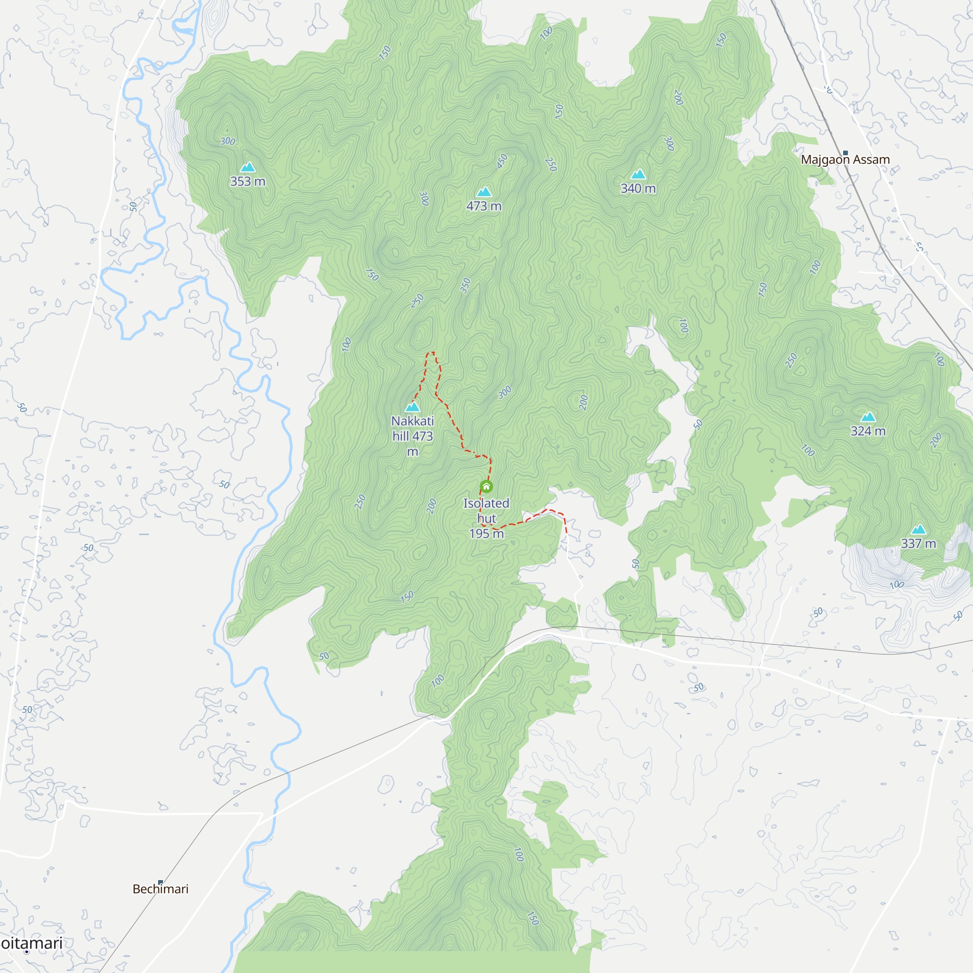 Isolated hut map