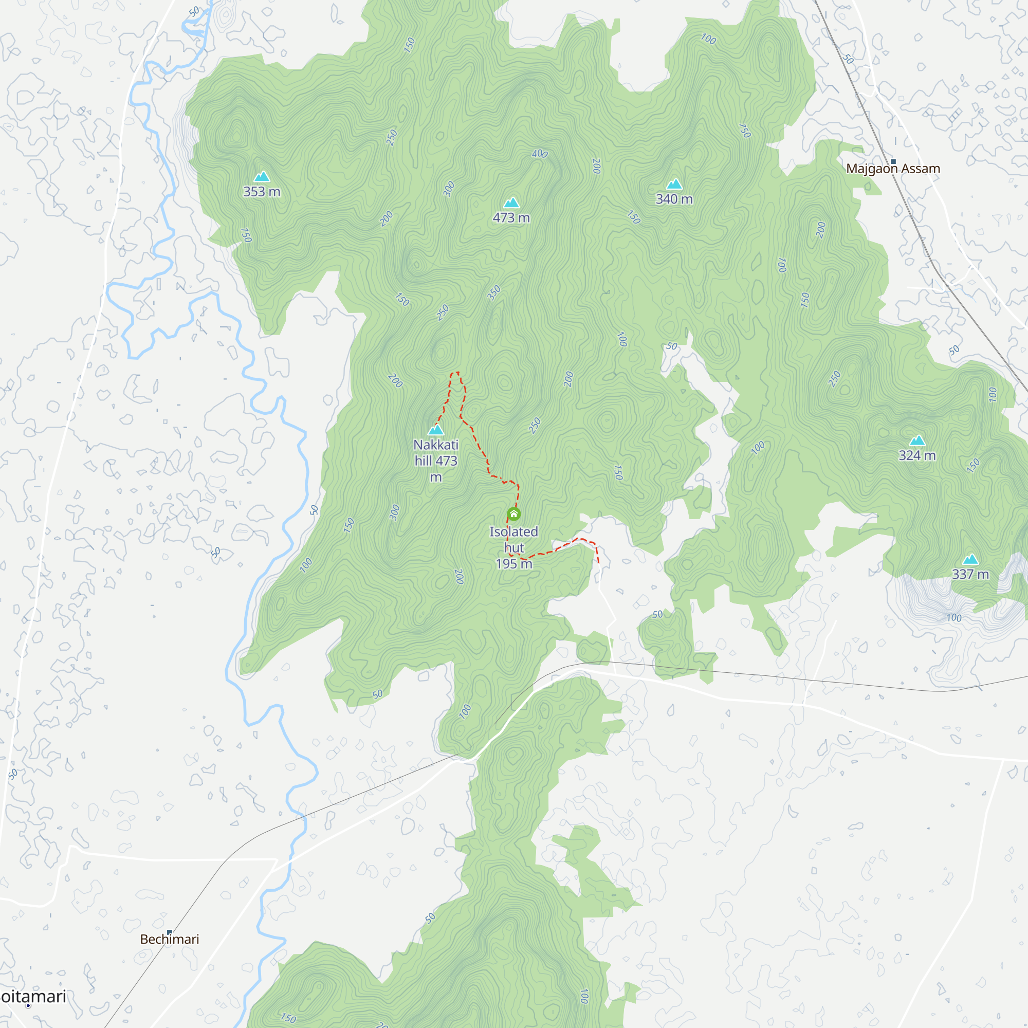Isolated hut map