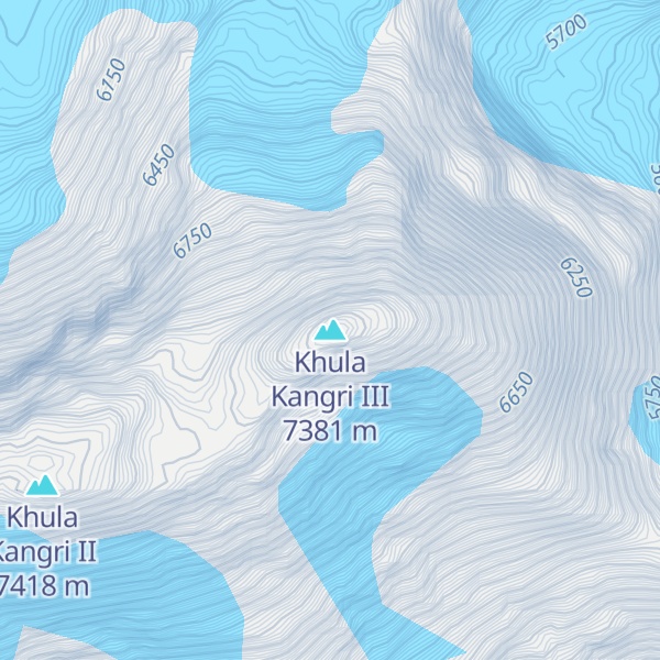 Map of Khula Kangri III