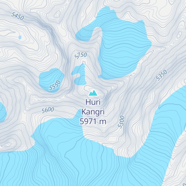 Map of Huri Kangri